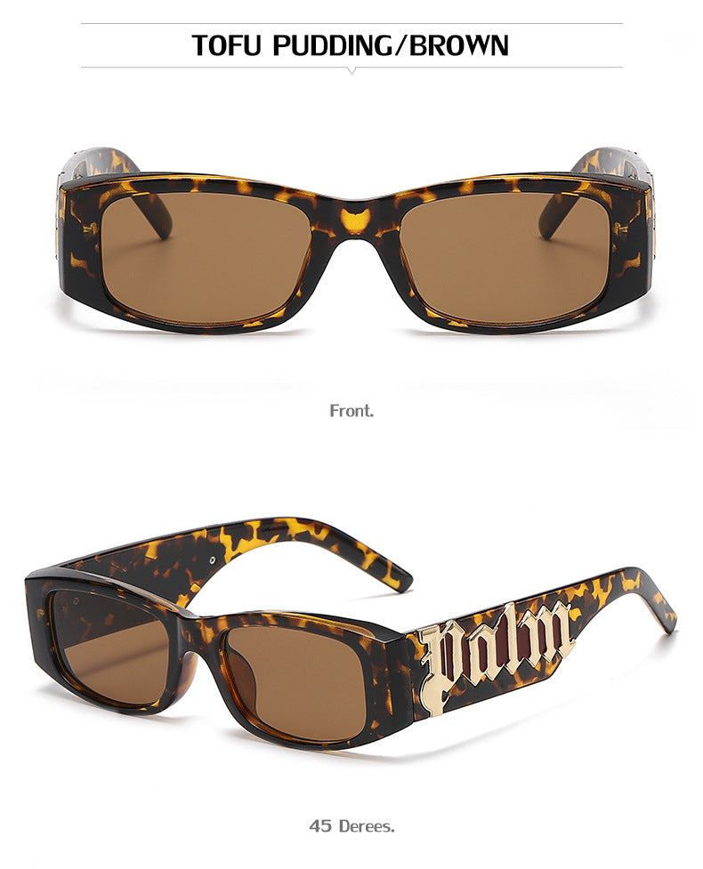 European and American Style Small Frame Sunglasses for Women Wholesale Fashion Wide Leg Sun Protection Sunglasses for Men UV Protection - 图片 17