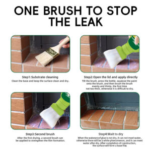 Waterproof Material Transparent Waterproof Glue Bathroom Waterproof Coating No-Brick Smashing Glue Acrylic Invisible Waterproof Agent