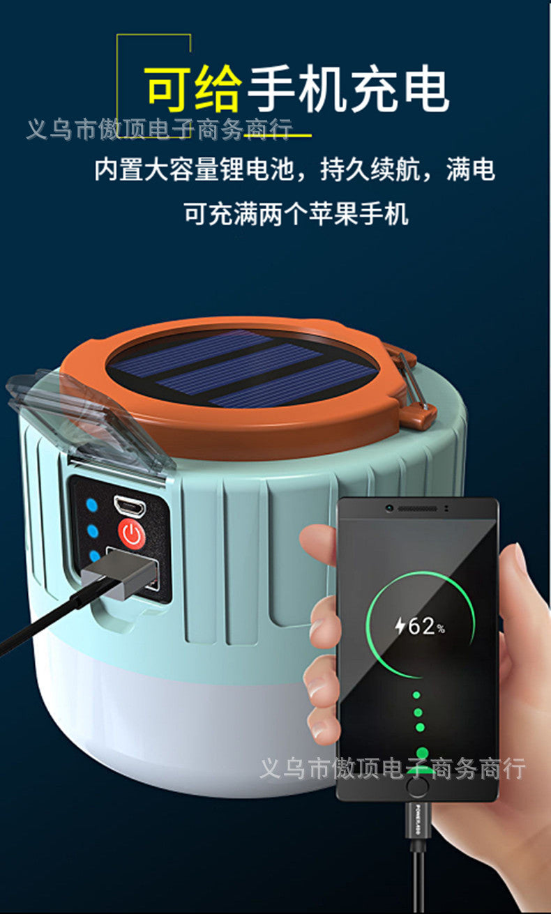 Multifunctional Solar Charging Remote Control Emergency Light Bulb Camping Light Tent Light Night Market Light Mobile Lighting - 图片 13