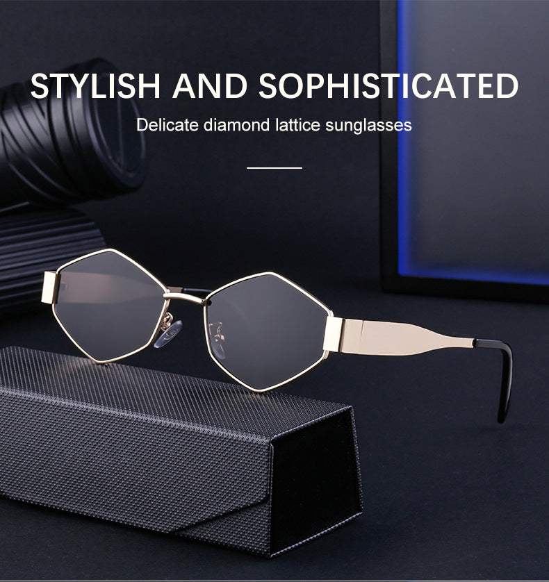 European and American Fashion Irregular Metal Sunglasses for Women Trendy Personality Wide Temple Sunglasses Wholesale sunglass - 图片 13