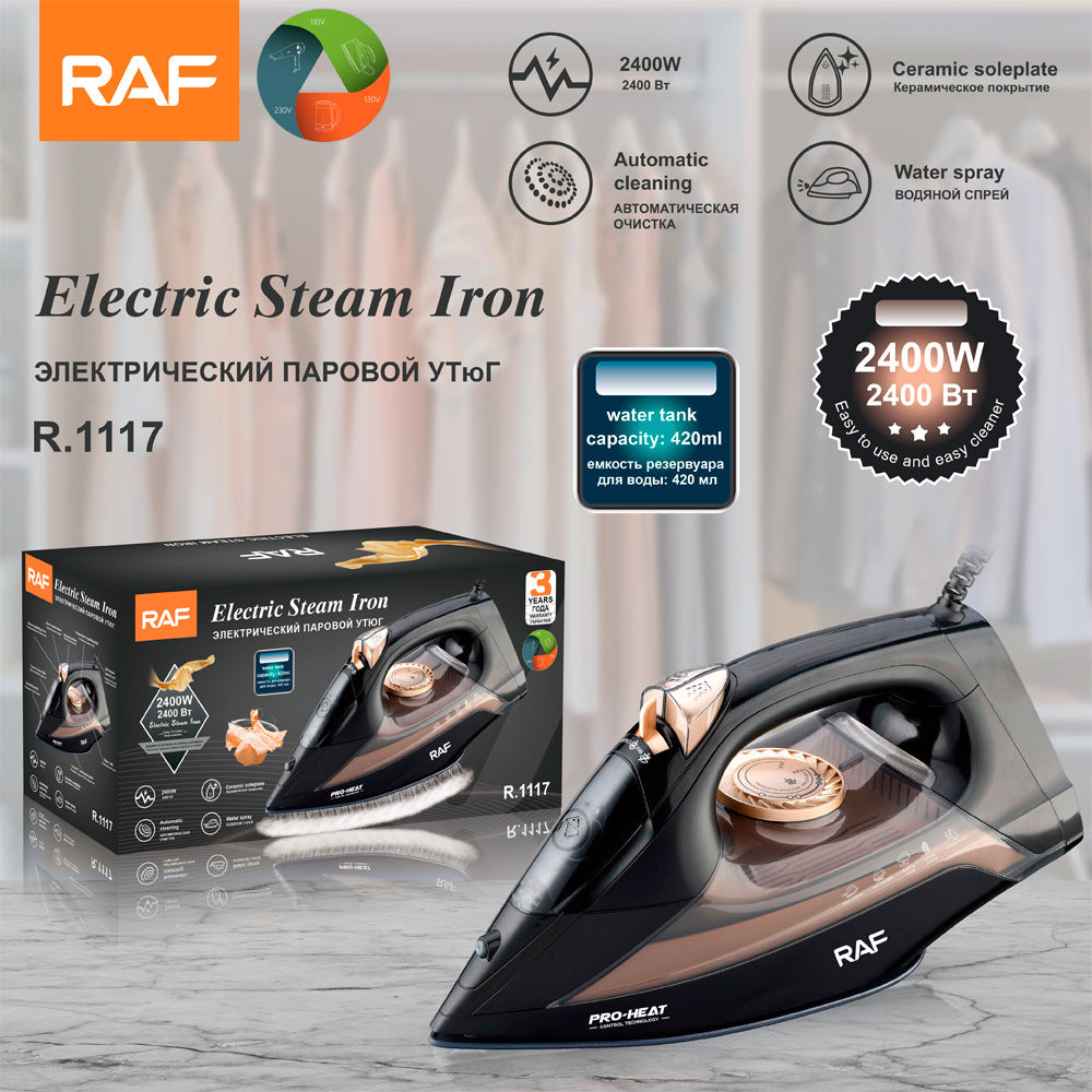 RAF European Standard Steam Iron Portable Ironing Machine Three-speed temperature-adjustable pressure-type high-power electric iron - 图片 10