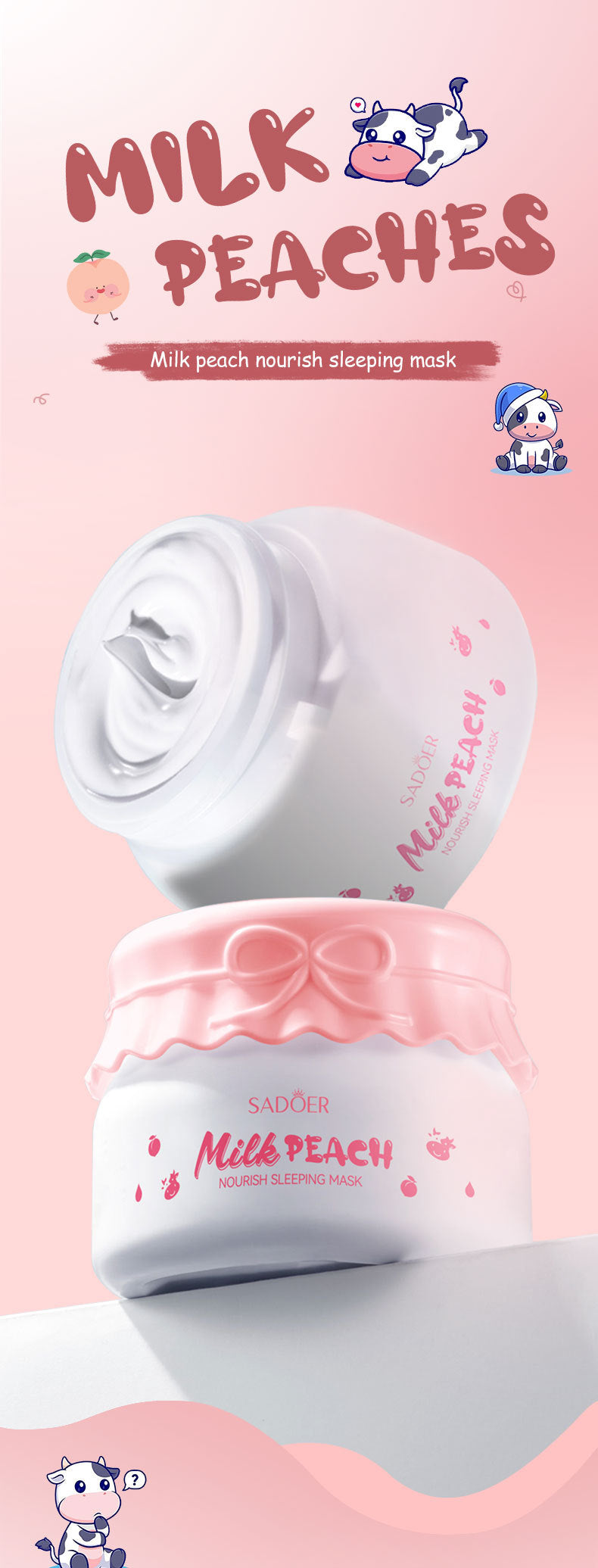 Fruit Mask120gSADOER Milk Nourishing Hydrating Moisturizing Sleeping Mask Cross-Border Wholesale - 图片 17