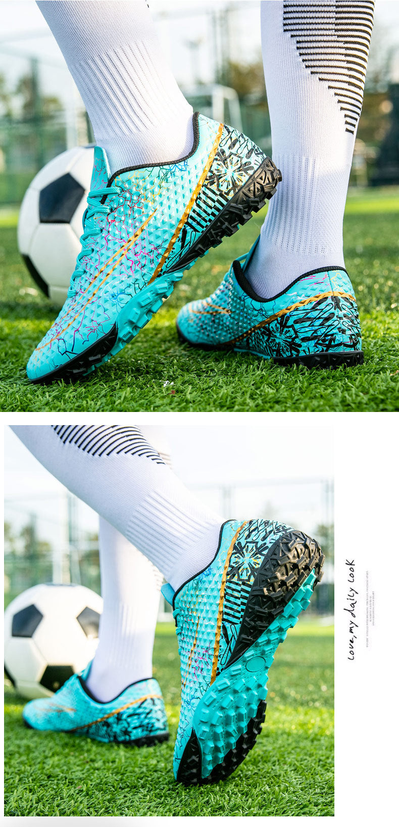 New professional football shoes for men and women AG Spike TF Broken Nail Youth Student Grassland Competition Training Shoes - 图片 28