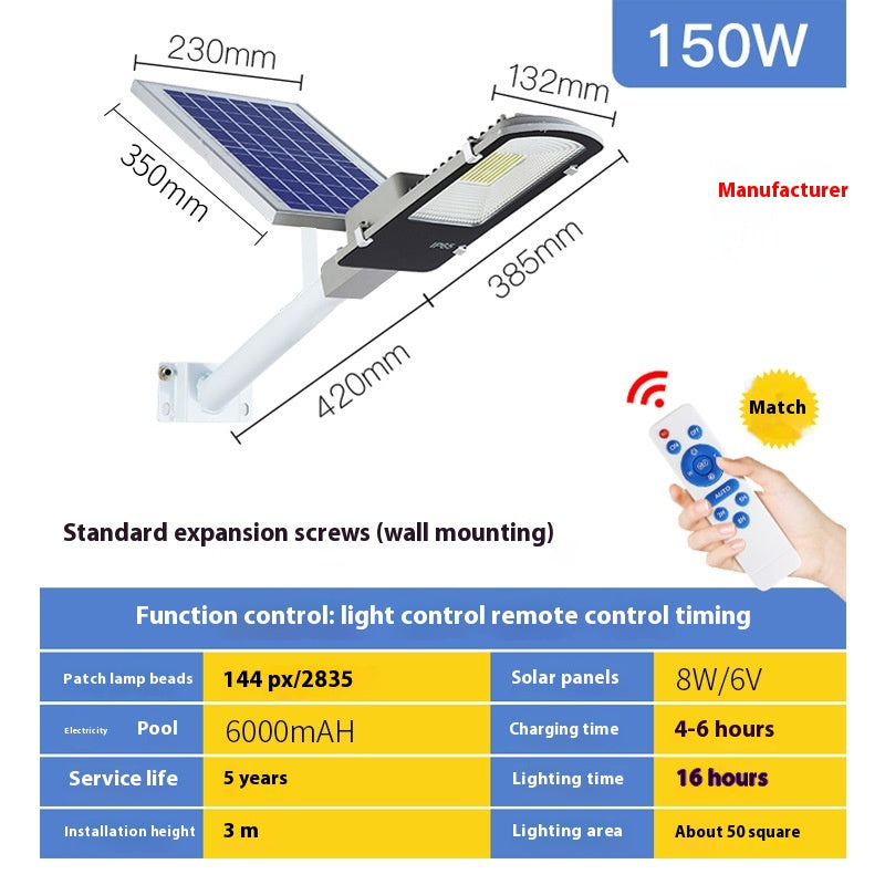 New 6m Countryside LED Solar Street Lights Waterproof Wall Lights for Garden Home Outdoor Explosion-Proof LED Lighting for Roads - 图片 6