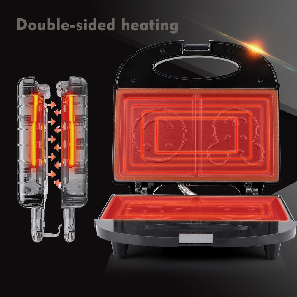 EU Standard Smiling Face Machine Sandwich Bread Baking Cute Toaster Household Multi-Functional Toasting Machine R.251 - 图片 14