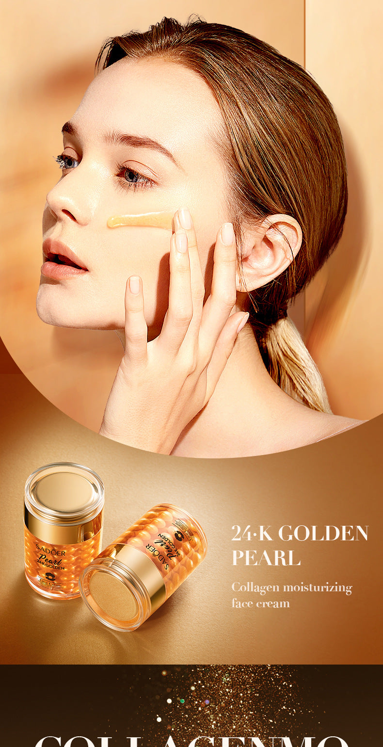 24K Gold Collagen Pearl Cream60g SADOER Hydrating and Moisturizing Face Cream Cross-Border Wholesale - 图片 8