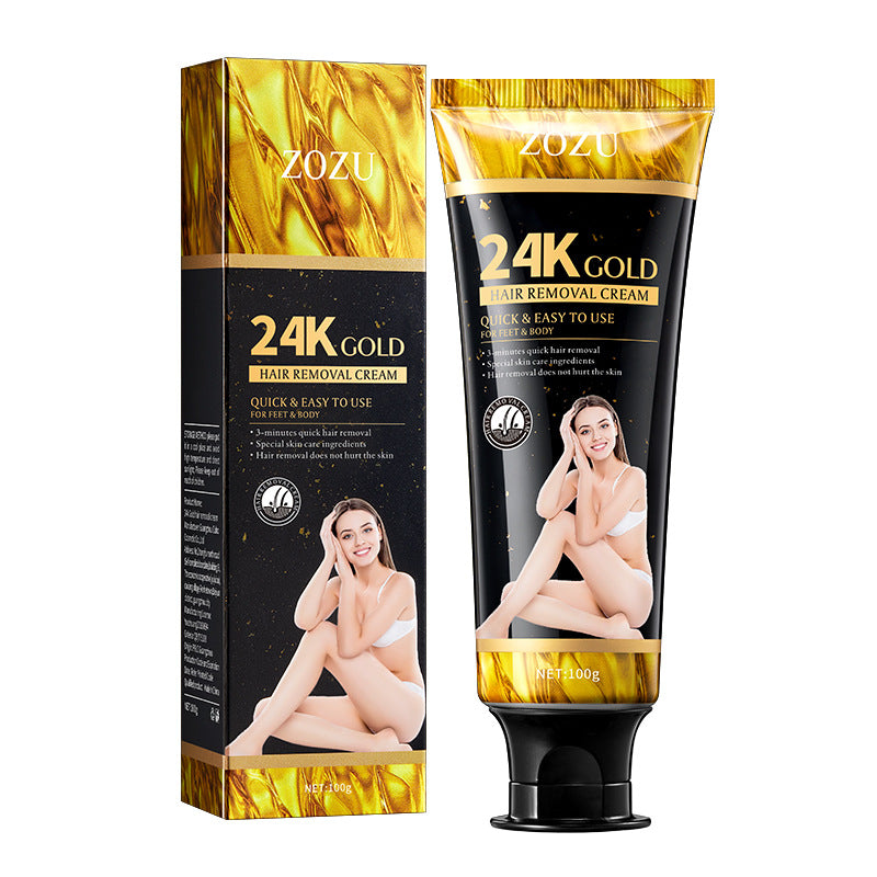 24K Gold Hair Removal Cream ZOZU Non-irritating Hair Removal Cream Wholesale for Cross-Border Trade - 图片 5