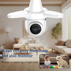 Wireless Light Head Surveillance Camera 360360-Degree Panoramic Smart HD Three-Blade Fan-Shaped Surveillance Camera Light Head