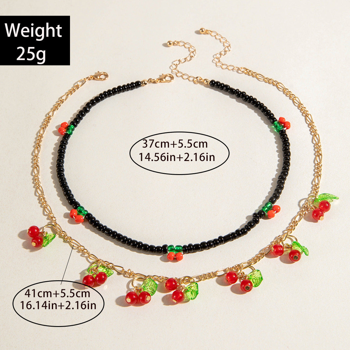 European and American Style Jewelry Light Luxury Imitation Pearl Cherry Necklace High-End Versatile Grass Multi-Layer Stacking Necklace Wholesale - 图片 45