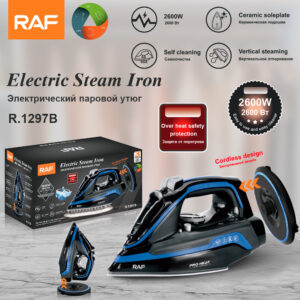 RAF EU Standard Electric Iron Household Handheld Wireless Wired Steam Electric Iron Detachable Ironing Machine for Clothes