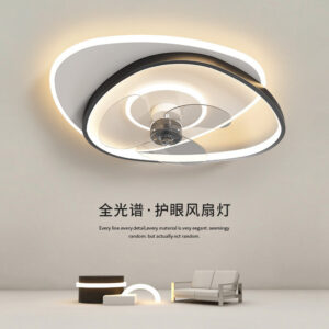 Modern Minimalist Bedroom Shaking Head Fan Light Integrated Children's Room Ceiling Light Silent Living Room Dining Room Zhongshan Lighting