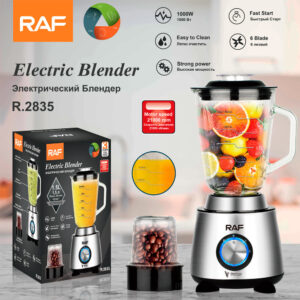 RAF European Standard Blender for Baby Food, Soy Milk, and Fruit Juice and Ice Blender Multi-Functional Food Processor R.2835