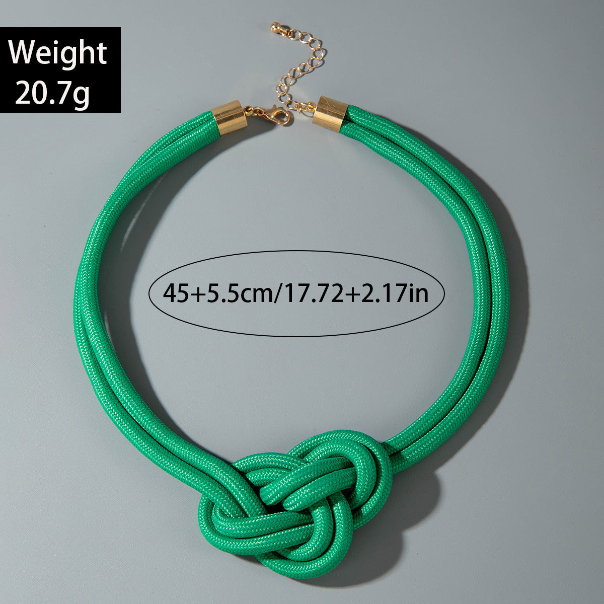 European and American Style Unique Knot Design Statement Necklace Drawstring Snake Chain Clavicle Chain Women's Simple Pendant Jewelry - 图片 12