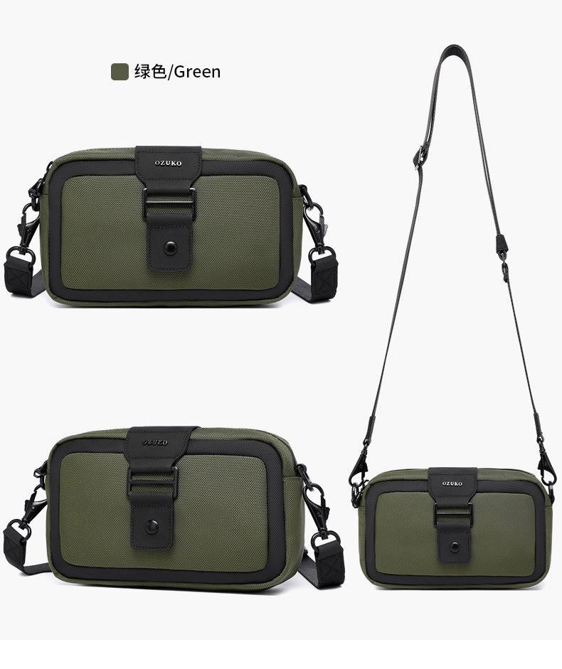 Men's Crossbody Bag High-End Single Shoulder Bag Portable Small Bag Waterproof Oxford Cloth Mini Men's Bag Trendy Style - 图片 29