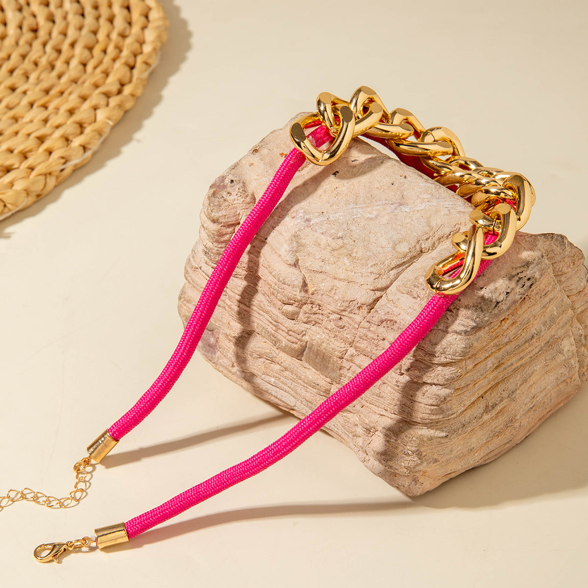 European and American Style Unique Knot Design Statement Necklace Drawstring Snake Chain Clavicle Chain Women's Simple Pendant Jewelry - 图片 19