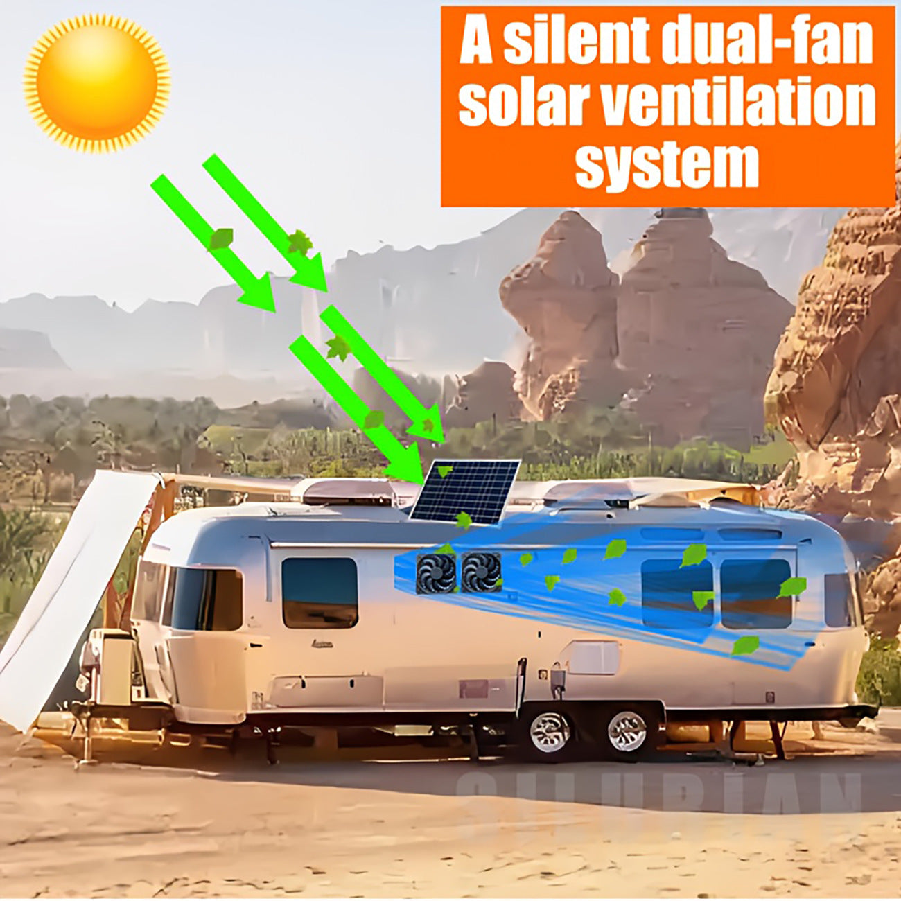 Exclusive Solar Ventilation Fan Exhaust Fan Solar Photovoltaic Pet House Ventilation Convection Cooling Blower - 图片 18