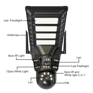 V380PRO Integrated Solar Street Light4GWiFi Outdoor camera lighting HD night vision surveillance light