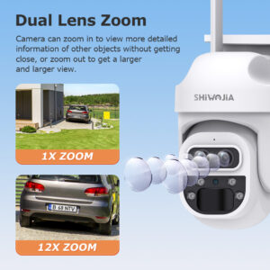 4G Dual Lens Solar Powered Ball Gun12X Zoom Camera Surveillance6001000 Megapixel HD Direct from Manufacturer
