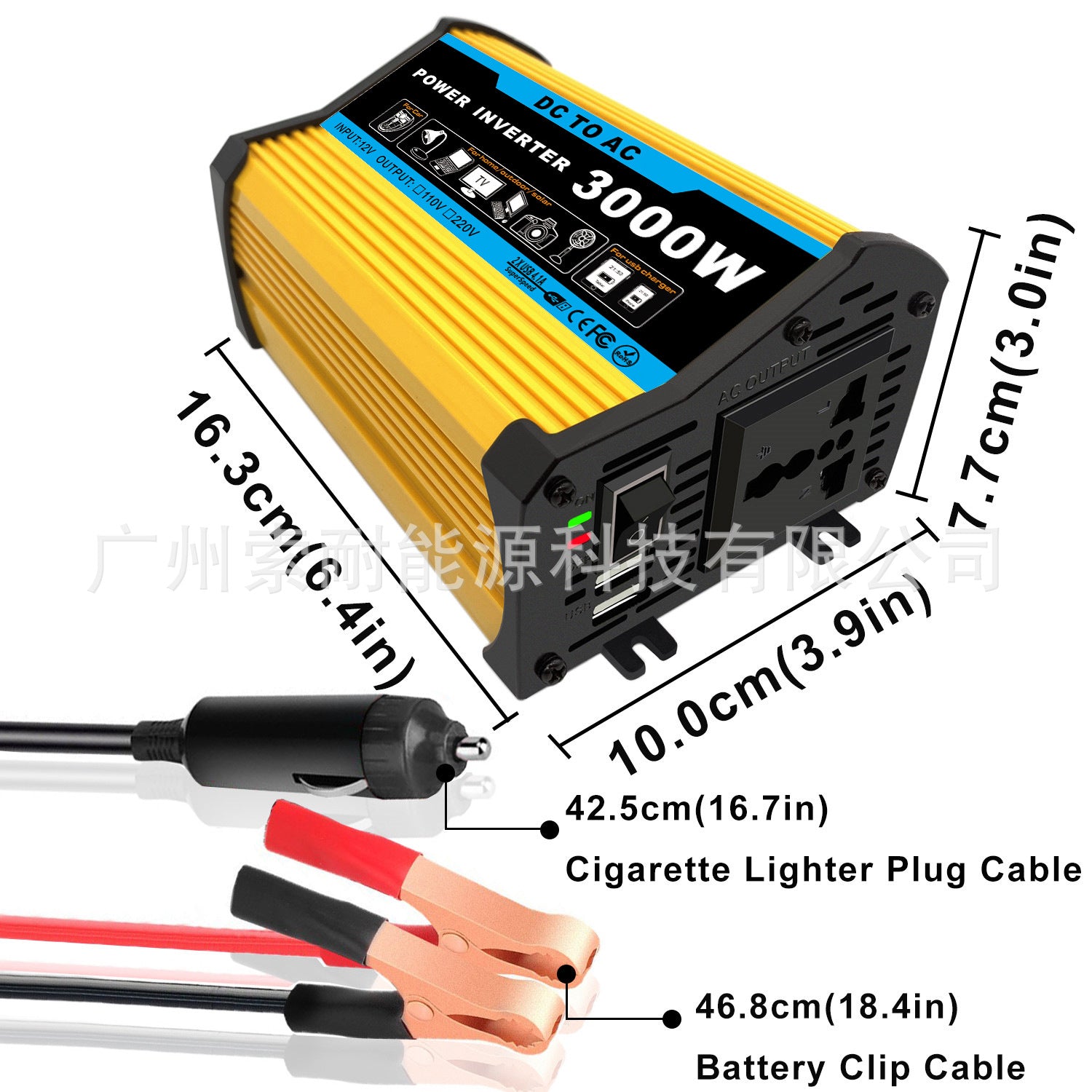 Car Small Electrical Appliances Car Converter Inverter300W Dc12V Transfer Communication110V/220V Double USB Mouth - 图片 19