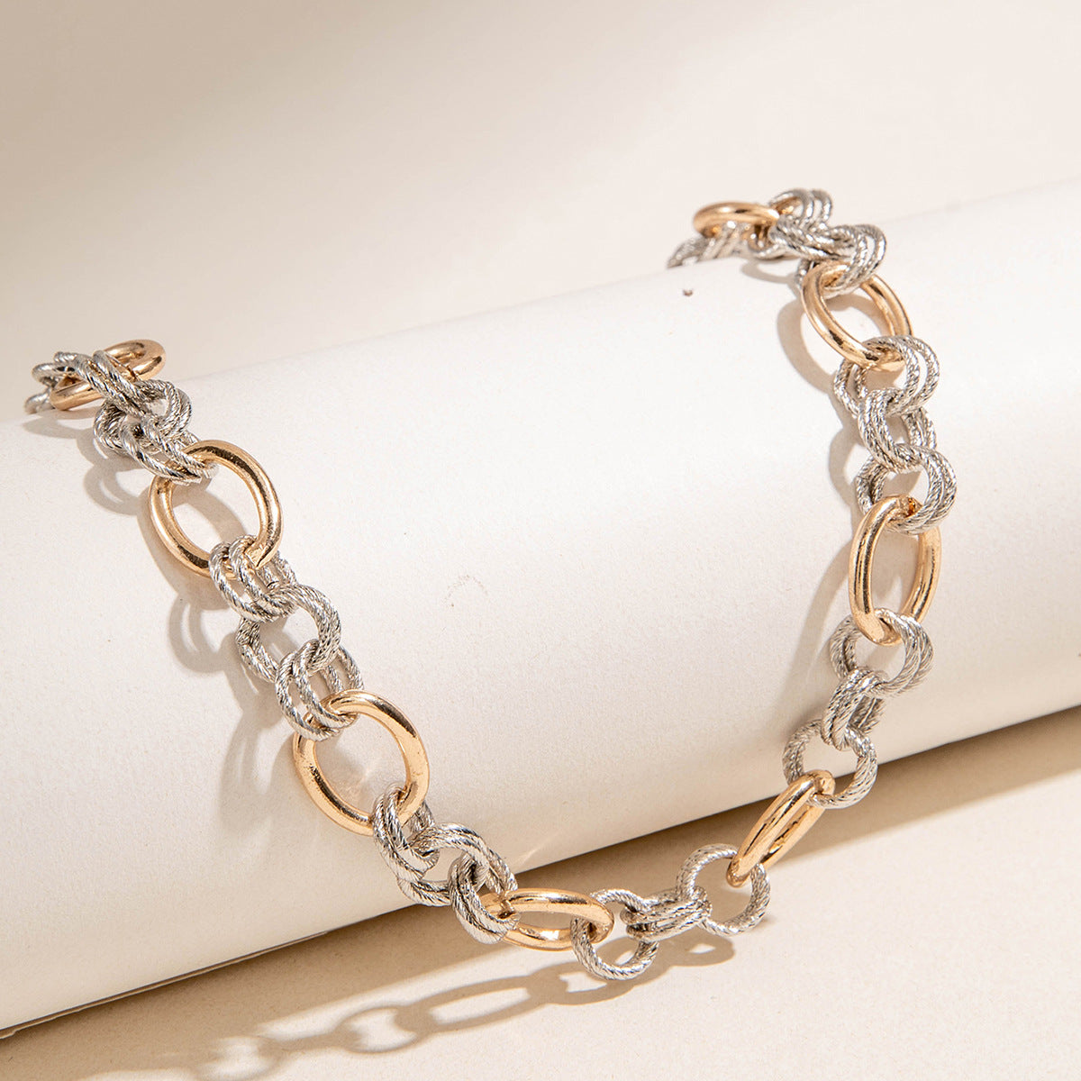 European and American Ornament Fashion Hip-Hop Short Thick Chain Geometric Necklace Metal Exaggerated Necklace - 图片 40