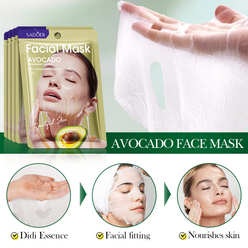 Honey Avocado Nourishing Mask SADOER Moisturizing and Hydrating Face Mask Cross-Border Wholesale - 图片 4