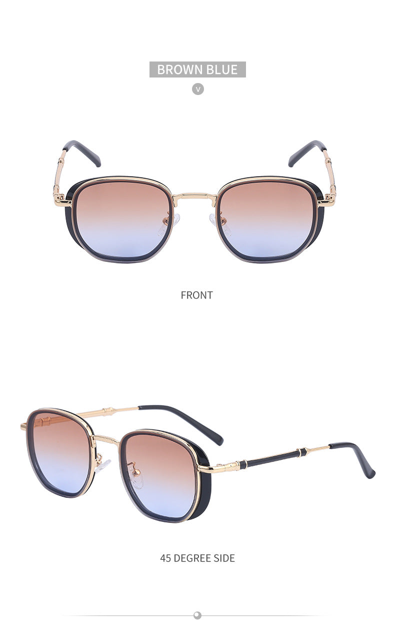 Vintage Steampunk Sunglasses for Men Small Square Frame Sunglasses Trendy Sunglasses Wholesale Driving Glasses shades - 图片 20