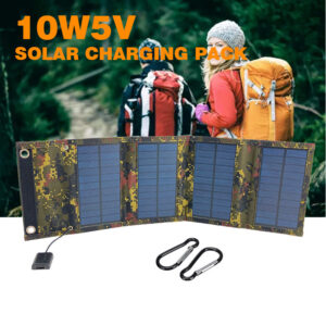 Exclusive Single Crystal 10W 5V Solar Panel Outdoor Portable Folding Bag for Travel Camping Emergency Charging