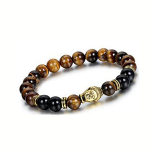 Tiger Eye Elastic Bracelet Adjustable Colorful Beaded Handmade Wrapped Bracelet Volcanic Double Row Woven Bracelet