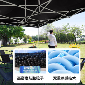 In Stock Outdoor Advertising Four-Corner Tent Rainproof Sunproof Thickened Event Exhibition Market Stall Sunshade