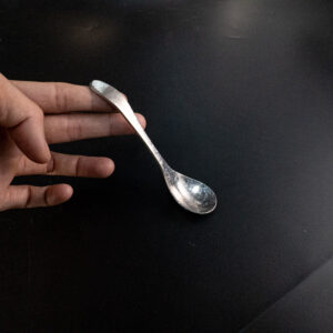 Titanium Spoon Pure Titanium Spoon Crystal Pure Titanium Coffee Spoon Hammered Ice Flower Spoon Household Deepened Tea Spoon Long Handle Seasoning Spoon