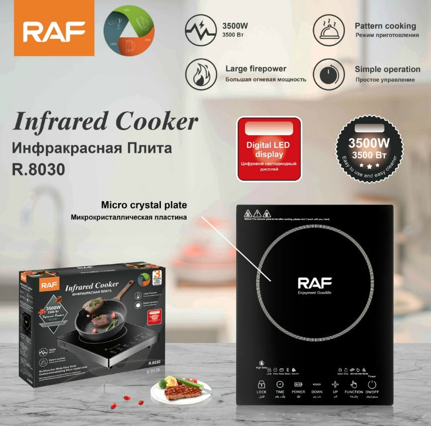 RAF European Standard Electric Ceramic Stove for Stir-frying and Hot Pot, Induction Cooker for Stir-frying and Cooking, Multi-functional High-power Desktop Electric Stove for Home Use - 图片 6