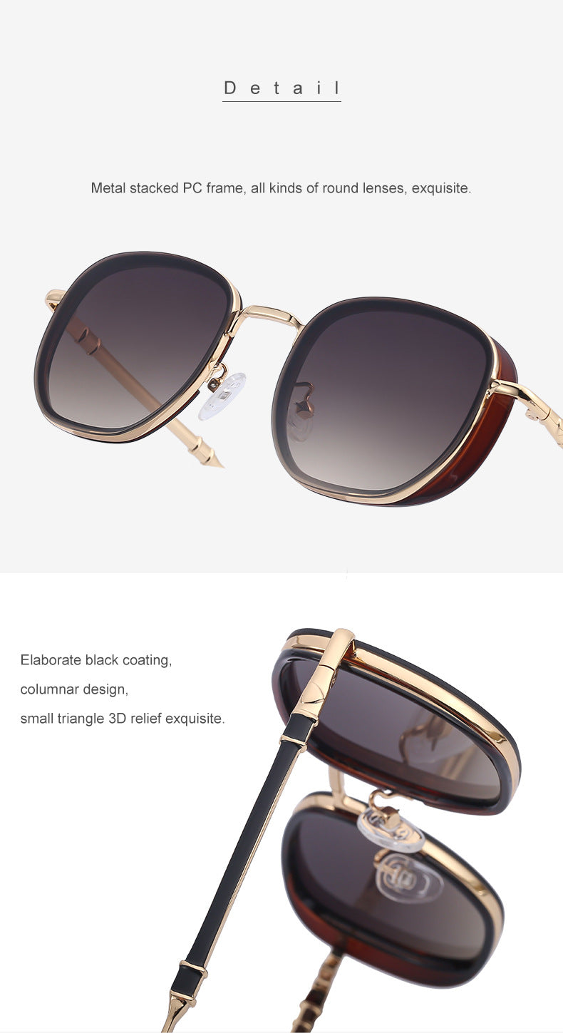 Vintage Steampunk Sunglasses for Men Small Square Frame Sunglasses Trendy Sunglasses Wholesale Driving Glasses shades - 图片 9