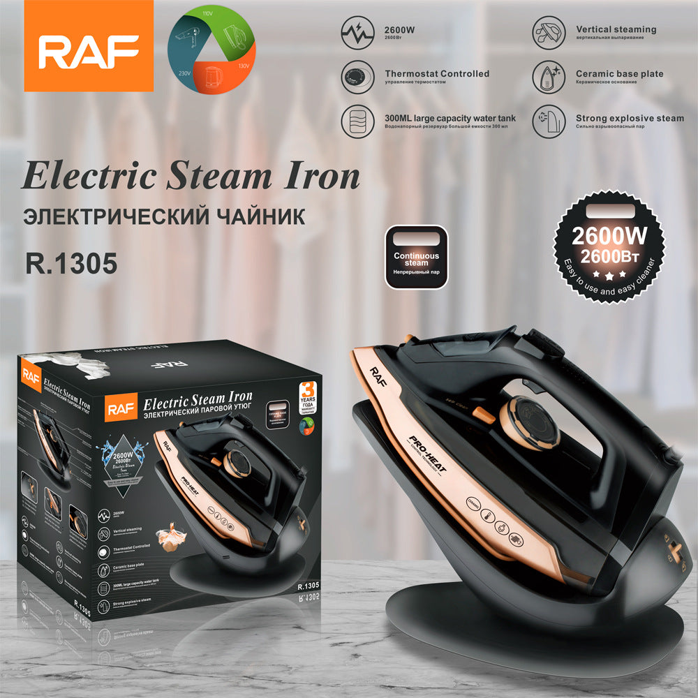 RAF European Standard Steam Iron Portable Ironing Machine Three-speed temperature-adjustable pressure-type high-power electric iron - 图片 10