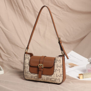 2024New Fashion Women's Bag Trendy Cowhide Letter Underarm Bag Niche Women's Shoulder Handbag