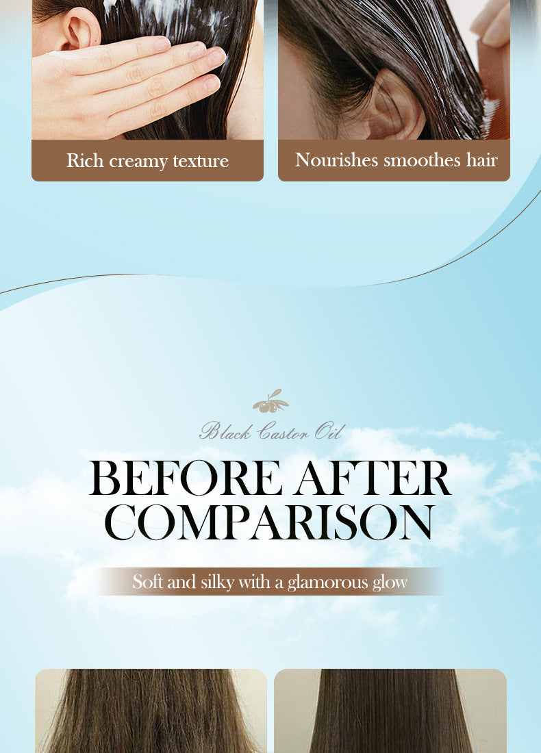 Black Castor Oil Hair Mask500gSADOER Nourishing, Smooth and Fluffy Conditioner Cross-Border Wholesale - 图片 22