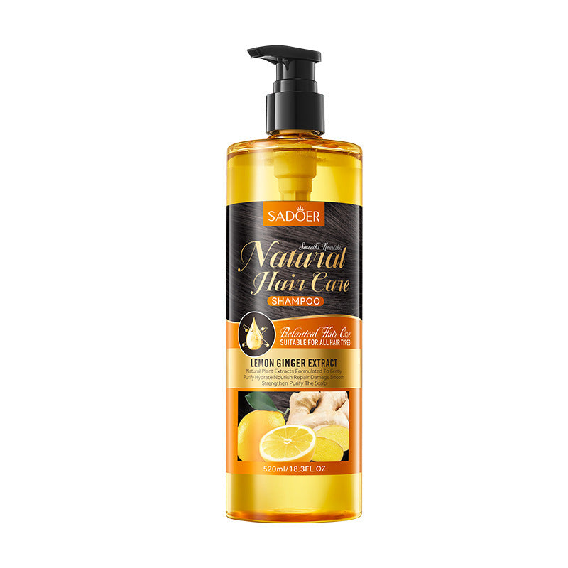 Lemon Ginger Shampoo520ml SADOER Smooth Nourishing Cleansing Shampoo Cross-Border Wholesale - 图片 5