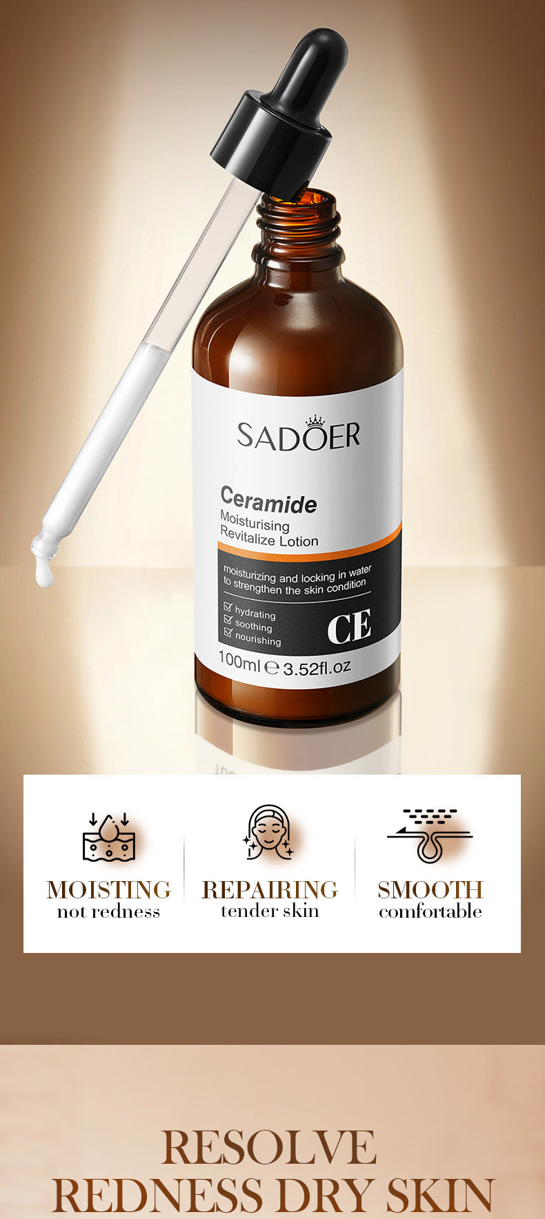 Ceramide Rejuvenating Lotion SADOER Moisturizing lotion cross-border foreign trade wholesale - 图片 9