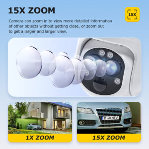 New three-eye waterproof solar camera15Times6MP High Definition Wireless Multi-zone Surveillance Gun Ball Machine