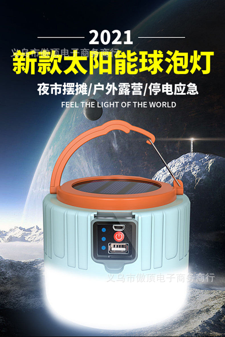 Multifunctional Solar Charging Remote Control Emergency Light Bulb Camping Light Tent Light Night Market Light Mobile Lighting - 图片 14