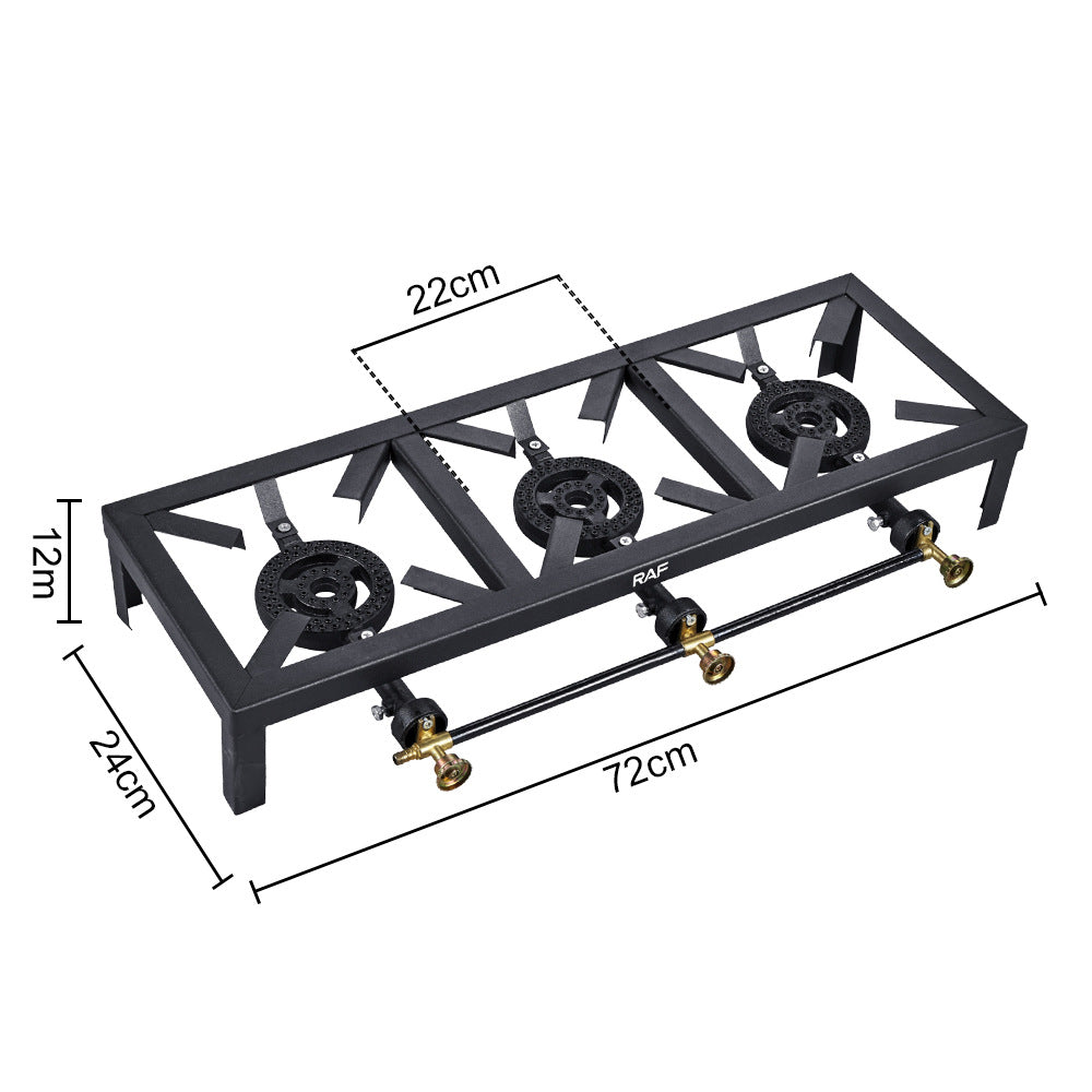 RAF Gas Stove Simple Household Liquefied Gas Tabletop Flameout Three Burners Easy-to-Clean Gas Stove R.8502 - 图片 8