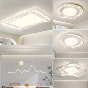Ceiling Lamp led Lighting Package Set Modern Simple Room Bedroom Lamp Iron Art Living Room Lamp Rectangular Elegant
