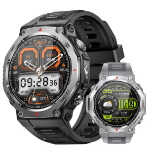 KT85Smart Watch Bluetooth Call True Heart Rate Step Count Sleep Monitoring Flashlight Deep Waterproof Sports Three-Proof