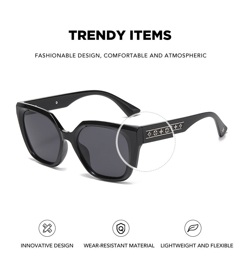 2025New European and American Fashion Large Frame Cat Eye Sunglasses for Women High-end Sunglasses Wholesale sunglasses - 图片 11