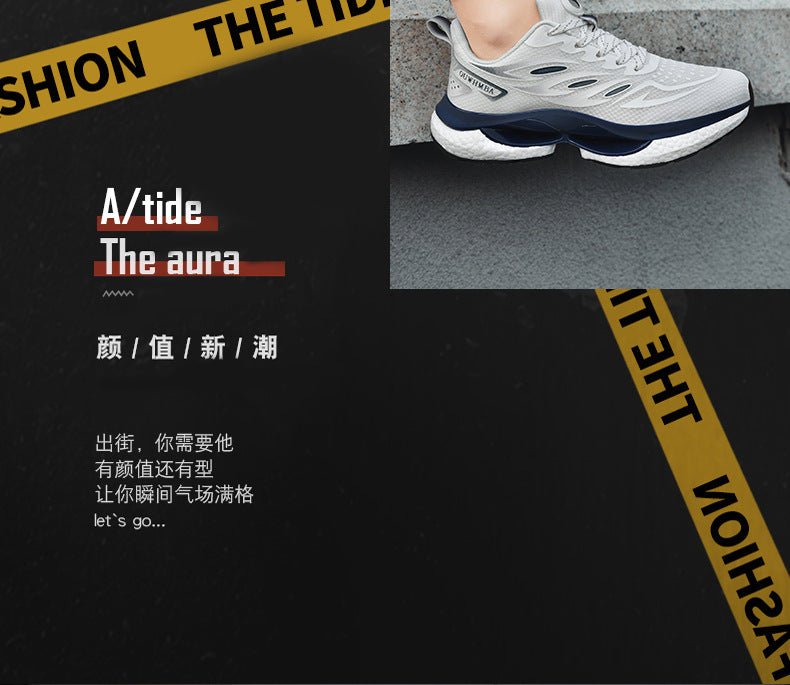 Summer Breathable Men's Shoes2025New Youth Sports Casual Running Shoes Student Lightweight Dad Mesh Trendy Shoes - 图片 10