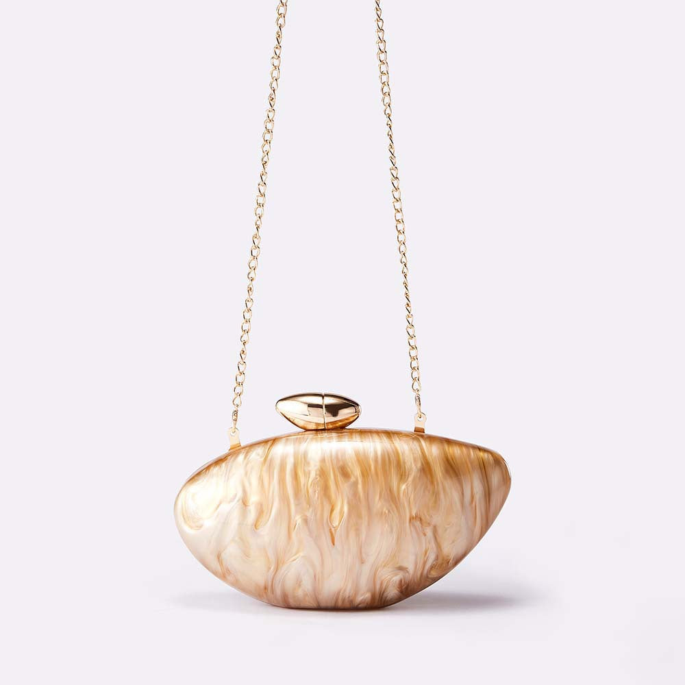 European and American Trend New Style Bag for Women Fashionable Light Luxury Versatile Bullet Head Acrylic Simple Evening Bag Clutch for Women - 图片 23