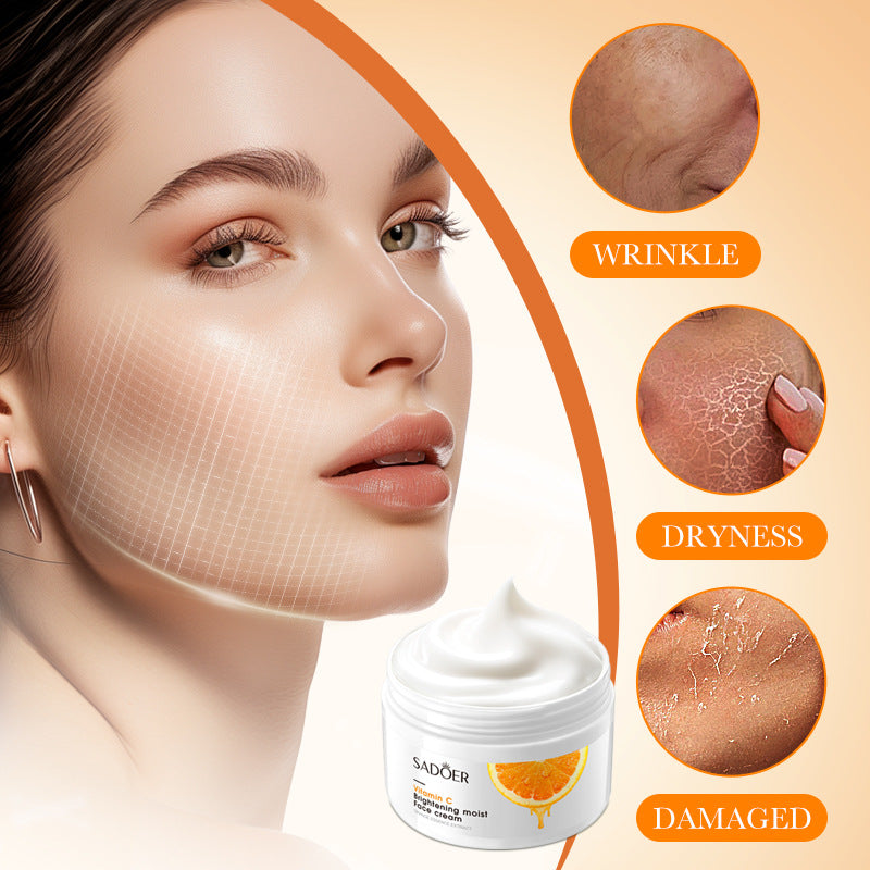 Vitamin C Moisturizing Cream SADOER Whitening, Hydrating, and Skin-Softening Face Cream Cross-Border Wholesale - 图片 3
