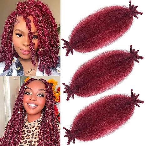 Factory In-Stock African Hand-Torn Caterpillar Wig Synthetic Long Curly Hair Marley Braid Fluffy Short Curly - 图片 12