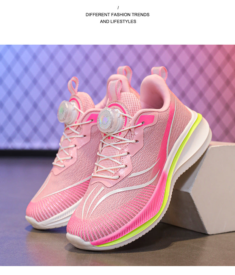 Men's and Women's Children's Running Shoes Lightweight Soft Sole Night Light Kids Shoes Men's Racing Student Mesh Sports Shoes Non-Slip Sole - 图片 20