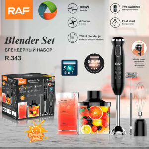 RAF European Standard Electric Egg Beater Household Handheld Egg Beater800w Cream Whisk5Set R.343