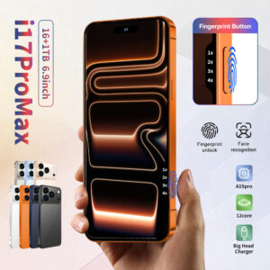 Mobile Phone i17Promax Large Screen6.9Inch1:1Replica Side Key Fingerprint17pro New Smartphone